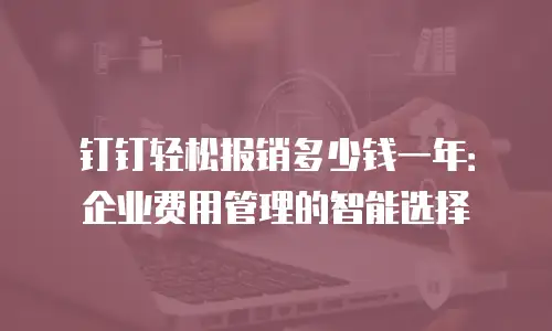 钉钉轻松报销多少钱一年：企业费用管理的智能选择