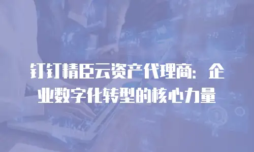 钉钉精臣云资产代理商：企业数字化转型的核心力量