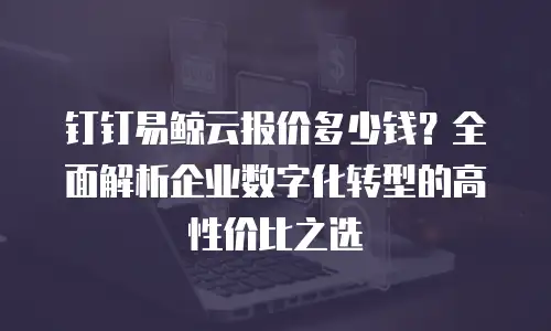 钉钉易鲸云报价多少钱？全面解析企业数字化转型的高性价比之选