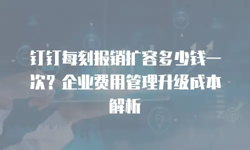 钉钉每刻报销扩容多少钱一次？企业费用管理升级成本解析