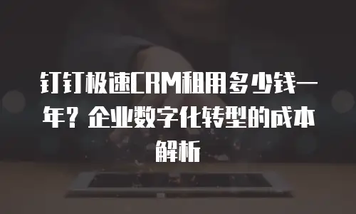 钉钉极速CRM租用多少钱一年？企业数字化转型的成本解析