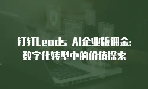 钉钉Leads AI企业版佣金：数字化转型中的价值探索