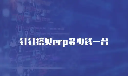 钉钉搭贝erp多少钱一台