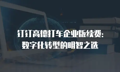 钉钉高德打车企业版续费：数字化转型的明智之选