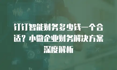 钉钉智能财务多少钱一个合适？小微企业财务解决方案深度解析