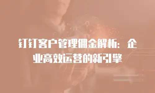 钉钉客户管理佣金解析：企业高效运营的新引擎