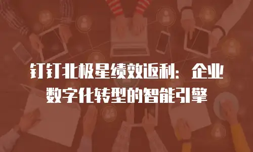 钉钉北极星绩效返利：企业数字化转型的智能引擎