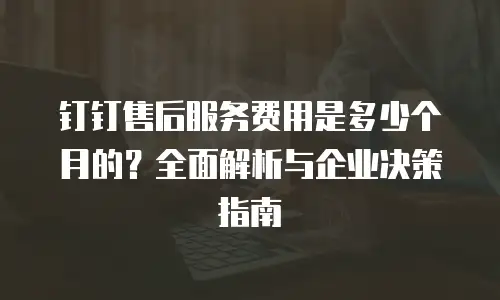 钉钉售后服务费用是多少个月的？全面解析与企业决策指南
