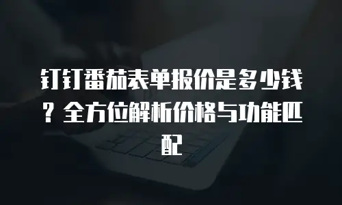 钉钉番茄表单报价是多少钱？全方位解析价格与功能匹配