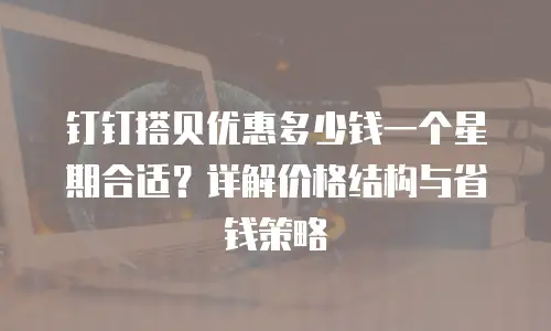 钉钉搭贝优惠多少钱一个星期合适？详解价格结构与省钱策略