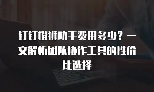 钉钉橙狮助手费用多少？一文解析团队协作工具的性价比选择