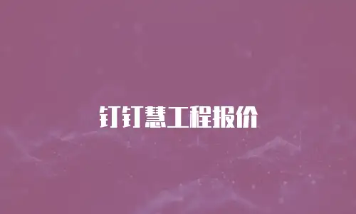 钉钉慧工程报价