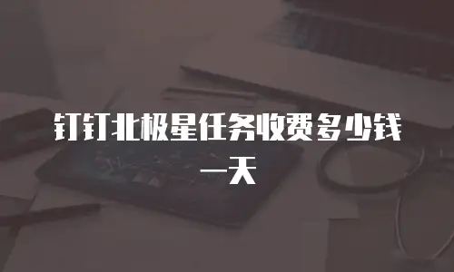 钉钉北极星任务收费多少钱一天