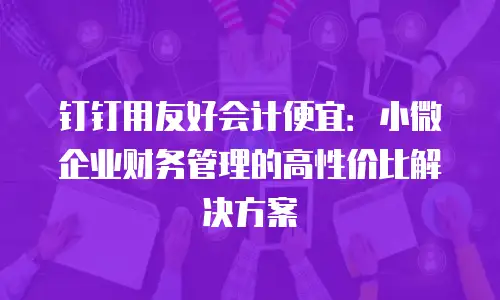 钉钉用友好会计便宜：小微企业财务管理的高性价比解决方案
