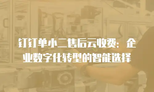 钉钉单小二售后云收费：企业数字化转型的智能选择