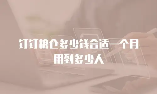 钉钉粮仓多少钱合适一个月用到多少人