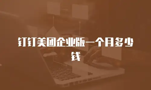 钉钉美团企业版一个月多少钱