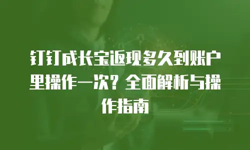 钉钉成长宝返现多久到账户里操作一次？全面解析与操作指南