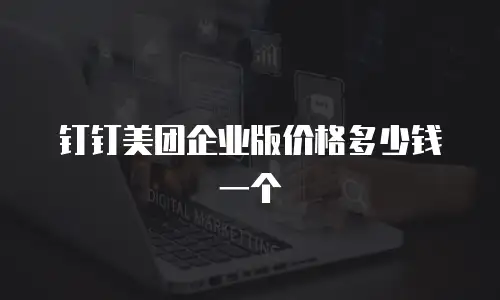 钉钉美团企业版价格多少钱一个