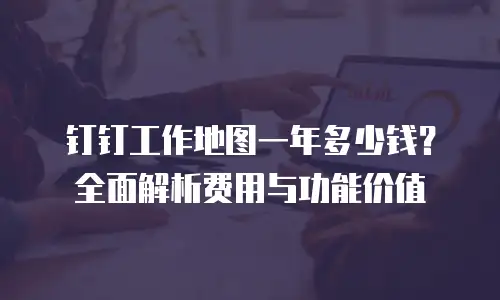 钉钉工作地图一年多少钱？全面解析费用与功能价值