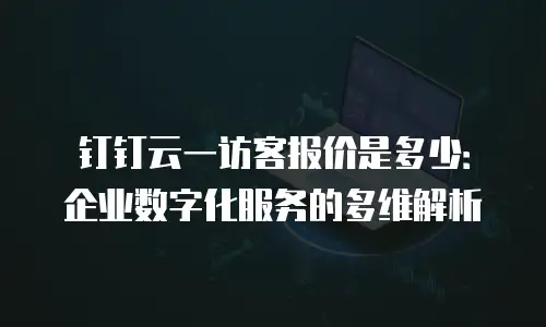 钉钉云一访客报价是多少：企业数字化服务的多维解析