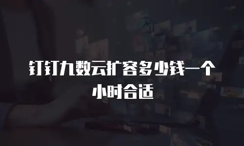 钉钉九数云扩容多少钱一个小时合适