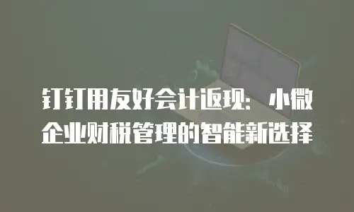 钉钉用友好会计返现：小微企业财税管理的智能新选择