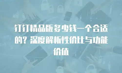钉钉精品版多少钱一个合适的？深度解析性价比与功能价值