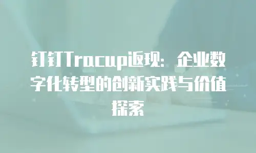 钉钉Tracup返现：企业数字化转型的创新实践与价值探索