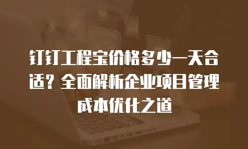 钉钉工程宝价格多少一天合适？全面解析企业项目管理成本优化之道