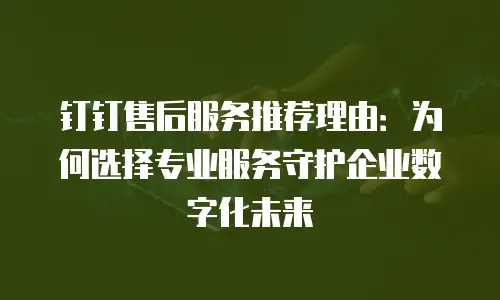 钉钉售后服务推荐理由：为何选择专业服务守护企业数字化未来