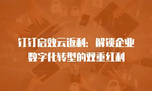 钉钉启效云返利：解锁企业数字化转型的双重红利