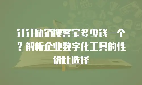 钉钉励销搜客宝多少钱一个？解析企业数字化工具的性价比选择