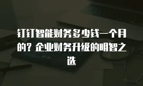 钉钉智能财务多少钱一个月的？企业财务升级的明智之选