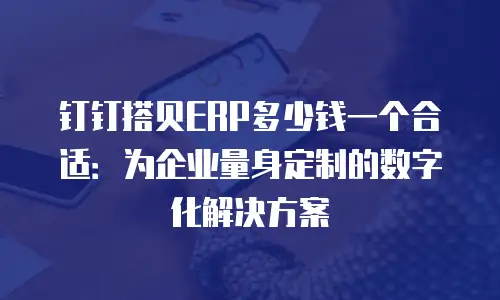 钉钉搭贝ERP多少钱一个合适：为企业量身定制的数字化解决方案