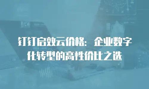 钉钉启效云价格：企业数字化转型的高性价比之选