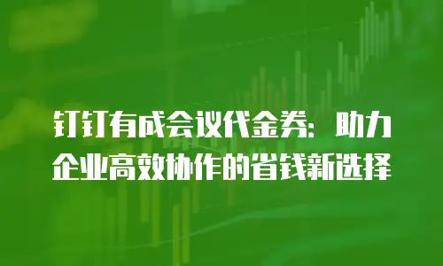 钉钉有成会议代金券：助力企业高效协作的省钱新选择