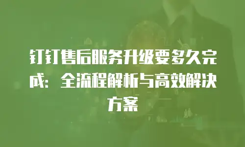 钉钉售后服务升级要多久完成：全流程解析与高效解决方案