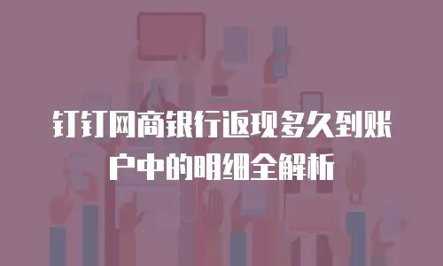 钉钉网商银行返现多久到账户中的明细全解析
