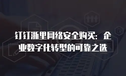 钉钉浙里网络安全购买：企业数字化转型的可靠之选