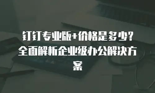 钉钉专业版+价格是多少？全面解析企业级办公解决方案