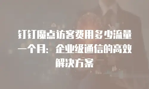 钉钉魔点访客费用多少流量一个月：企业级通信的高效解决方案