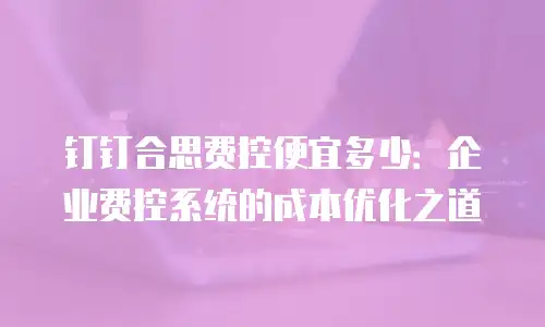 钉钉合思费控便宜多少：企业费控系统的成本优化之道