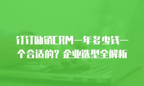钉钉励销CRM一年多少钱一个合适的？企业选型全解析