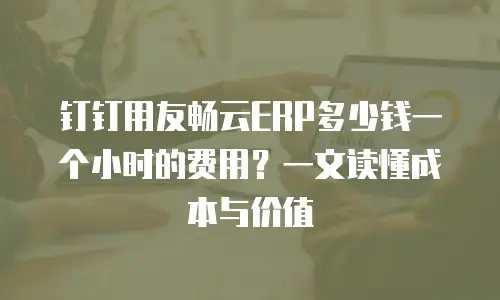 钉钉用友畅云ERP多少钱一个小时的费用？一文读懂成本与价值