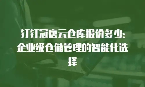 钉钉冠唐云仓库报价多少：企业级仓储管理的智能化选择