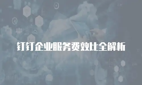 钉钉企业服务费效比全解析