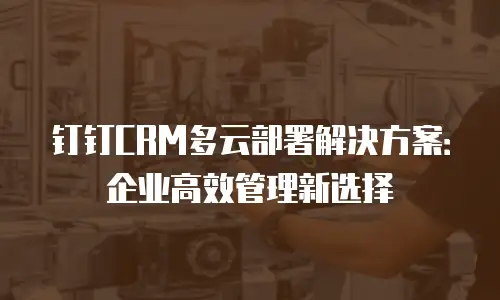 钉钉CRM多云部署解决方案：企业高效管理新选择