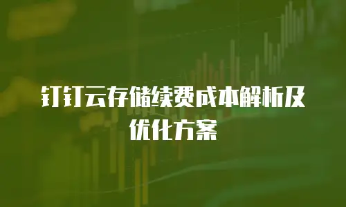 钉钉云存储续费成本解析及优化方案