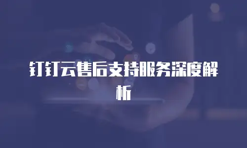 钉钉云售后支持服务深度解析